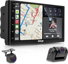 Pyle PLINEQ7 Double DIN Car Stereo Receiver - Black (Open Box)
