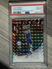 POP 5  Topps 2025-26 Finest Colossal Shots Autographs Adem Bona 76ers  PSA 10