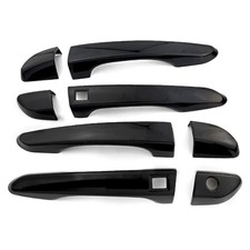 Glossy Black Exterior Door Handle Cover Trim for Hyundai 2 Smart Key Holes