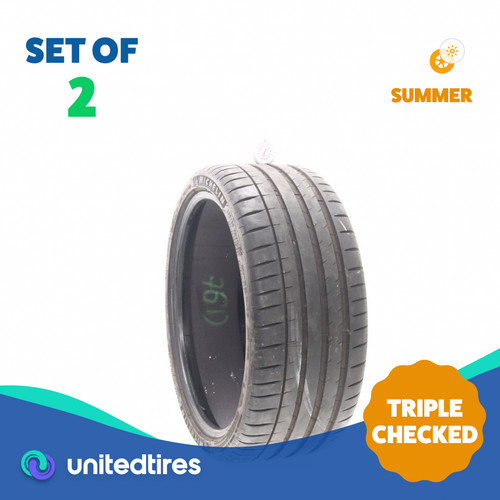 Set of (2) Used 235/35ZR20 Michelin Pilot Sport 4 S TO Acoustic 92Y - 7.5/32