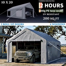 10x20 Carport Heavy Duty Portable Garage Steel Canopy Truck Boat Shelter Outdoor 10x20 Carport Heavy Duty Portable Garage Steel Canopy Truck Boat Shelter Outdoor