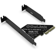 OCuLink PCIe 4.0 x4 64Gbps Adapter eGPU Riser Card SFF8612/SFF8611 Mini PC