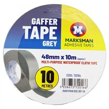 2 X Duct Gaffer Tape Premium Heavy Duty Waterproof Gaffa Duck Grey 48mm X 10m 0.45 per metre