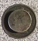 United States 1862 Seated Liberty silver Dime Civil War era cuff button see pics — photo 2