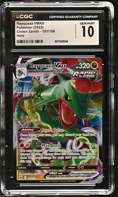 CGC Gem Mint 10 Rayquaza VMAX 101/159 Pokémon Crown Zenith | eBay