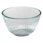 Pyrex Glass Sculpted 3-cup Mixing Bowl, 6 in Diameter