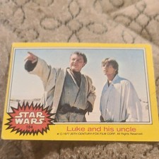 20th Century-Fox Star Wars Trading Cards Lot Luke and his uncle #184 (1977)