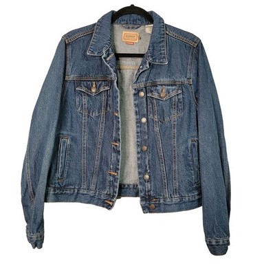 C.E. Schmidt Denim Work Jacket Button Front Utility Jean Jacket Women's M
