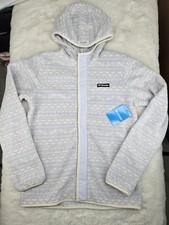 Kid's Columbia Zip Up Purple And Ivory Fleece Jacket Size XL Women's Small