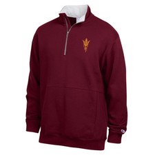 Men's Champion Maroon Arizona State Sun Devils Fleece Quarter-Zip Pullover