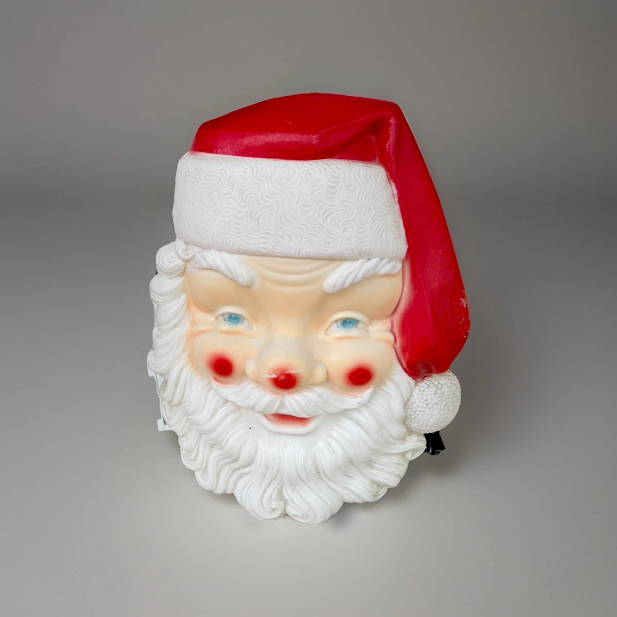Vintage Christmas Blow Mold Santa In Christmas Lights (1946-1990