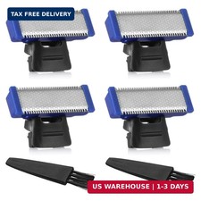 4 Pack Replacement Heads for Rechargeable Shaver Solo Trimmer Micro and Touches