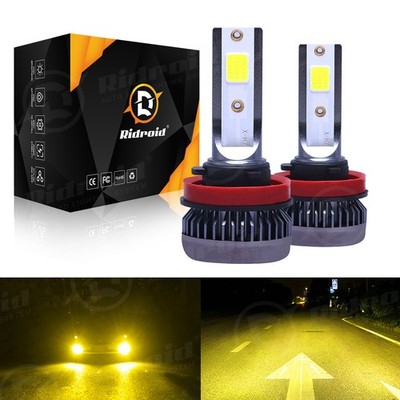 LED Fog Light Bulb H8 H16 H11 Fog Light Bulb White 3000K Yellow High Power Lamps