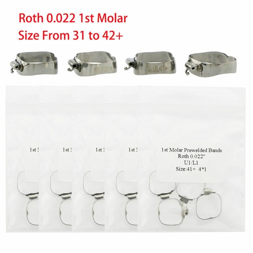Dental Orthodontic Roth 022 1st Molar Buccal Tube Bands Prewelded U1L1/U3L2/U2L1 - Picture 2 of 9