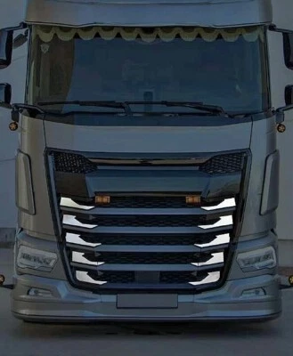 VNVIS Set droit/gauche Métalliques En Acier Inoxydable Porte Plaques Décorations Pour DAF CF/XF Camion