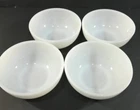 VTG small Anchor Hocking Fire King Milk Glass bowls (set of 4) VGC