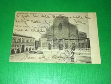 Postcard A greeting from Bologna - Piazza V. E. Facade of S. Petronio 1918.