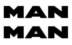 man logo lorry mirror vinyl sticker decal