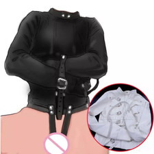 US Asylum Straitjacket Straight Jacket Costumes Body Harness Armbinder Clubwear