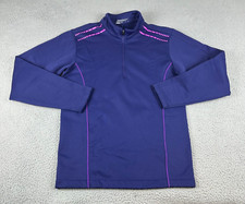 Nike Golf Sweatshirt Men Small Blue Polyester Stretch Half Zip Therma-Fit Fleece