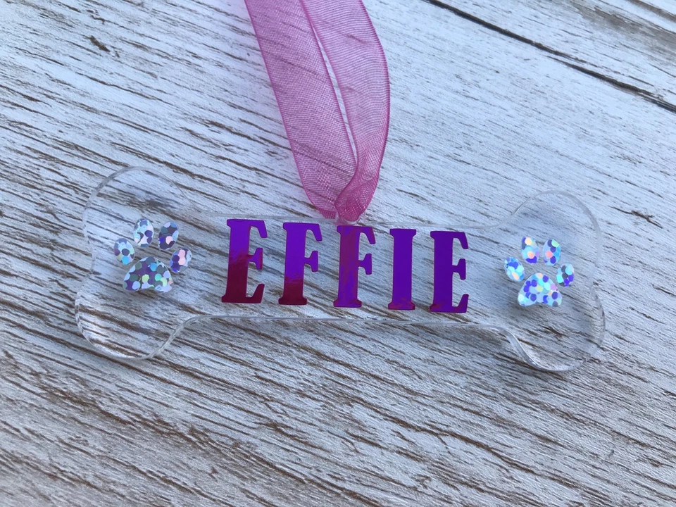 DOG | Christmas Gift Present Personalised Dog Bone Shape Tree Decoration Bauble - Image 4 of 4