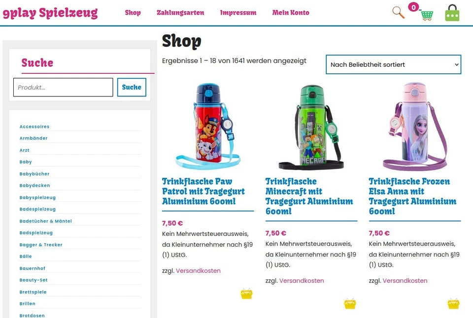 Onlineshop 9play.de OnlineShop hochwertiges Spielzeug - Bild 3 von 3