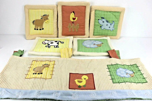 Kidsline Barnyard Waffle Fleece Raised Patterns Window & Wall Decor 6 Pc Set  