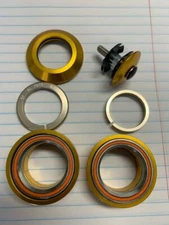 GOLD Headset ALLOY SEALED BEARING 1-1/8" x 34mm x 30mm Threadless  BMX Bikes