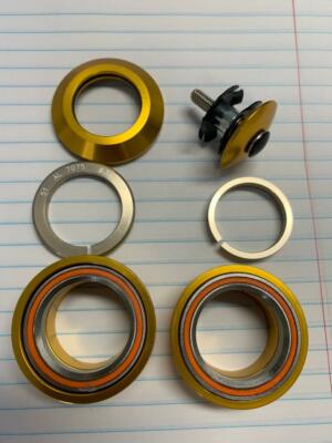 GOLD Headset ALLOY SEALED BEARING 1-1/8'' x 34mm x 30mm Threadless  BMX Bikes