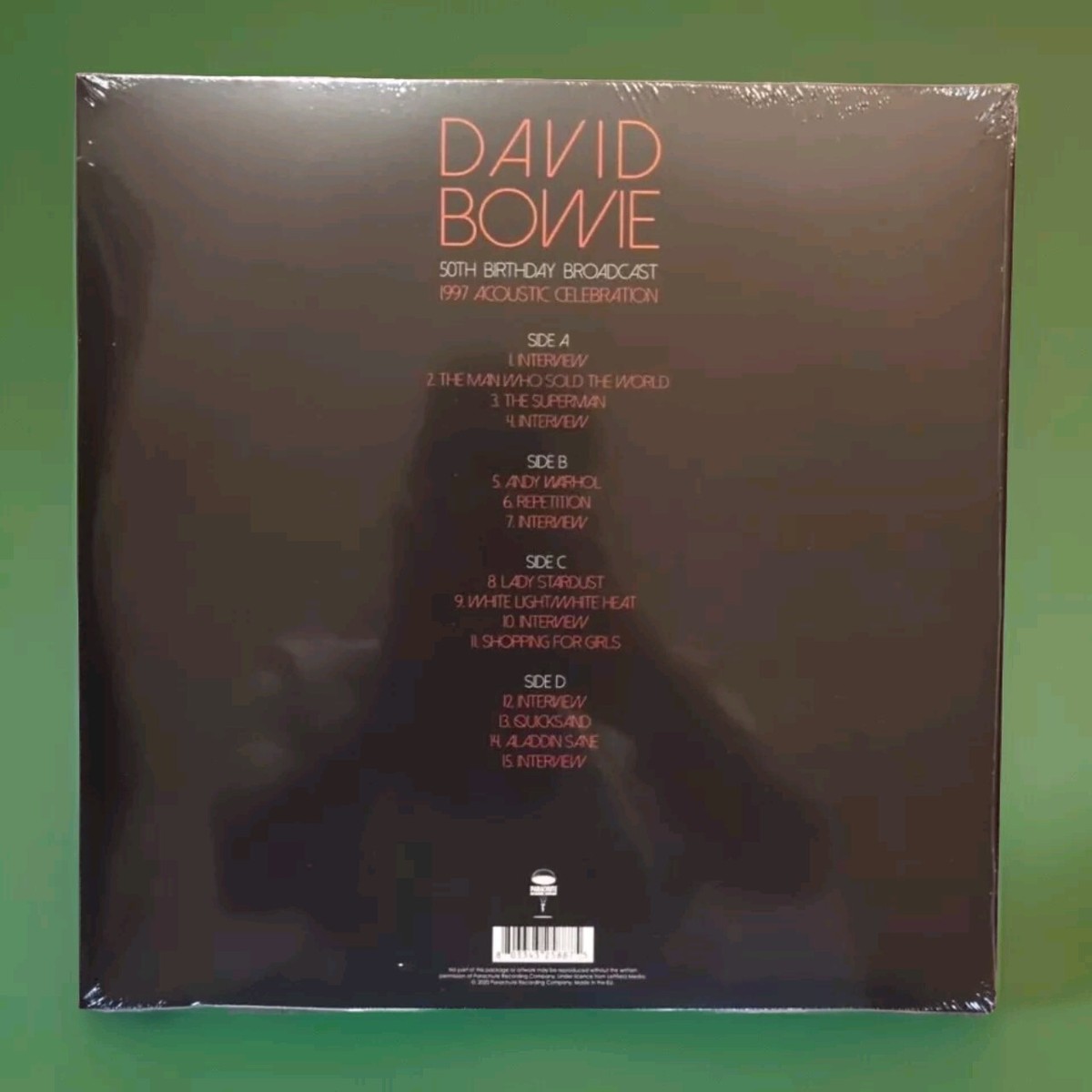 英2discs LP David Bowie 50th Birthday Broadcast 1997 Acoustic Celebration PARA404LP PARACHUTE RECORDING COMPANY /00520 David Bowie - 50th Birthday Broadcast: 1997 Acoustic