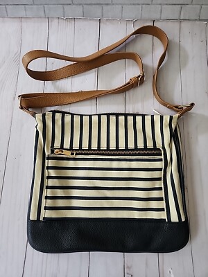 A New Day Purse Blue White Stripe Crossbody Shoulder Strap