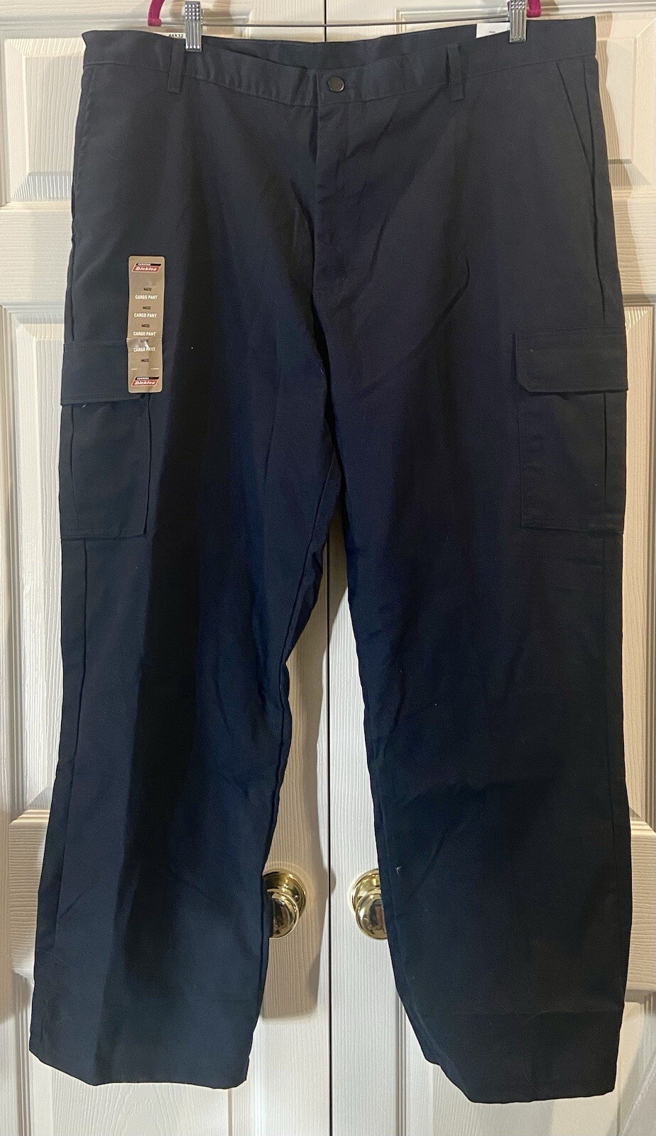 Dickies Flex Fabric Mens Cargo Pants 44x32 Regular Fit Straight Leg Navy-image