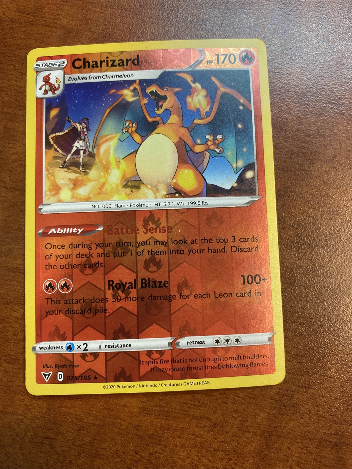 🔥Charizard Reverse Holo Rare - 025/185 Vivid Voltage - Pokemon TCG - Mint/NM 🔥