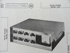 Original Sams Photofact Manual DAVID BOGEN LOM 421 