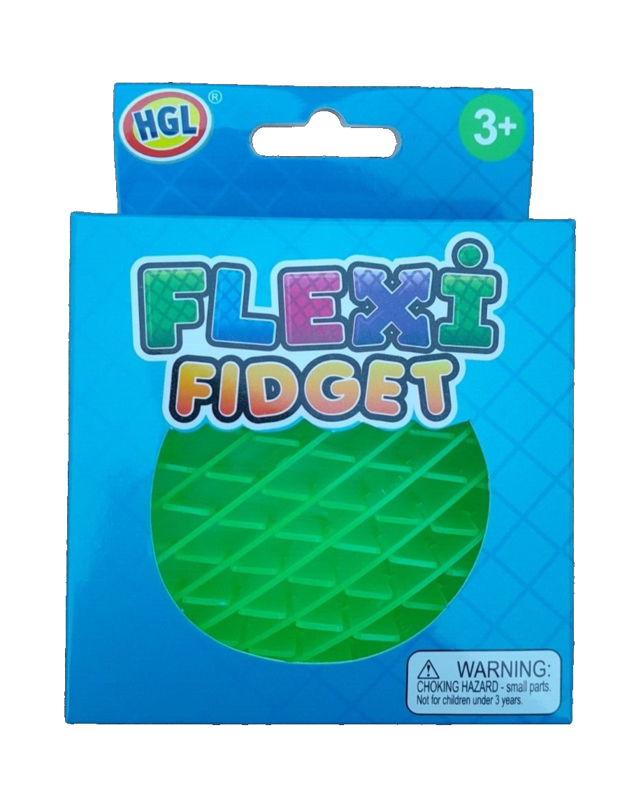 FLEXI FIDGET MESH WORM AUTISM ADHD SENSORY STRESS TOY By HGL (GREEN) BRAND NEW!