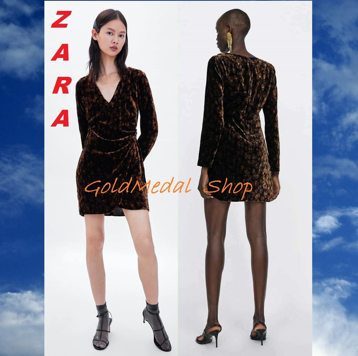Velvet mini cheap dress zara