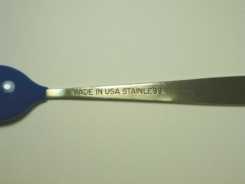 GERBER Lote de 6 cucharas bebé punta suave Hechas en EE. UU. Inoxidable Rojo Azul Envío Gratis Foto 2 de 4