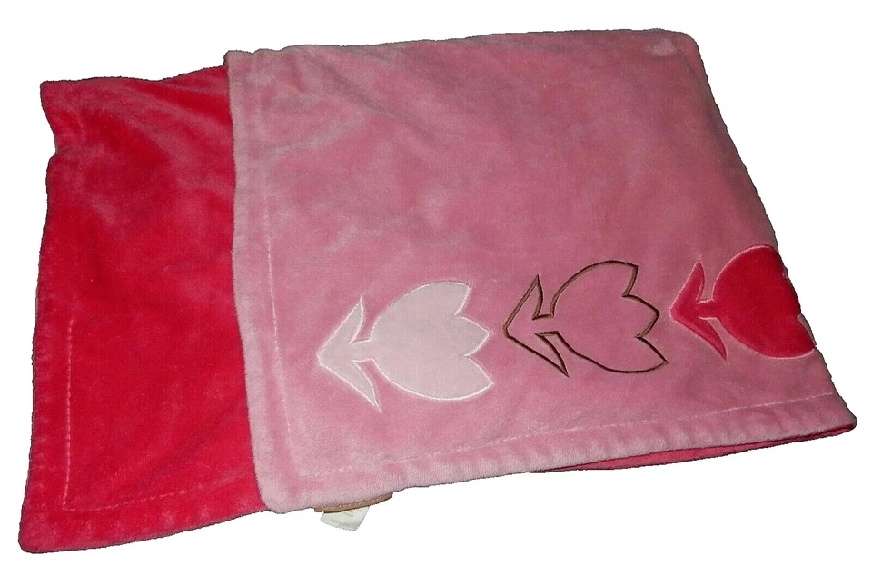6D 30x40 Dwell Studio Pink TULIPS Flowers Velour Plush Chamois Crib Baby Blanket - Image 2 of 4