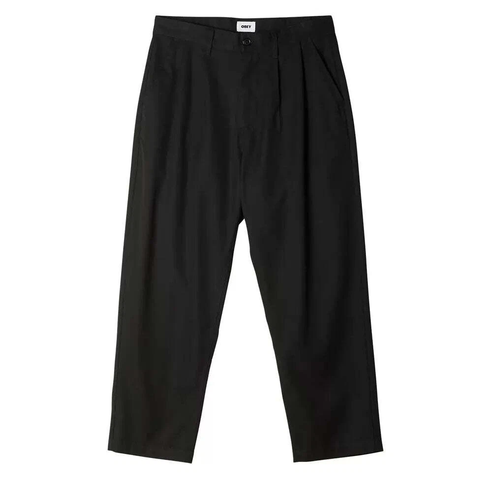 New Obey Fubar Pleated Pant Black