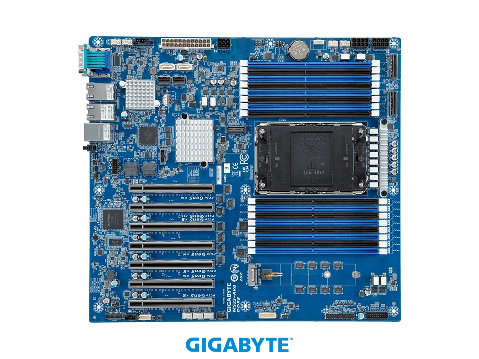 GIGABYTE MS33-AR0 Extended ATX Server Motherboard, 4th Gen. Intel® Xeon® Scalabl - Image 2 of 4