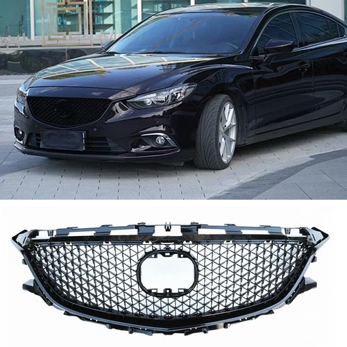 Fit For Mazda 6 2014-2016 Black Car Front Bumper Honeycomb Look Grille Mesh  - Picture 1 of 8