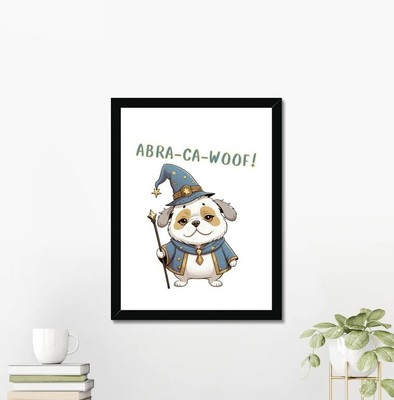 Abracawoof Illustration Print, funny and silly art posters