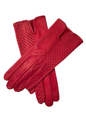 Savi 20D Rot Damenhandschuh Lammleder ohne Futter