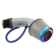 US 3" 76MM Aluminum Alloy Pipe Turbo Piping Cold Air Intake Filter Kit Car Part