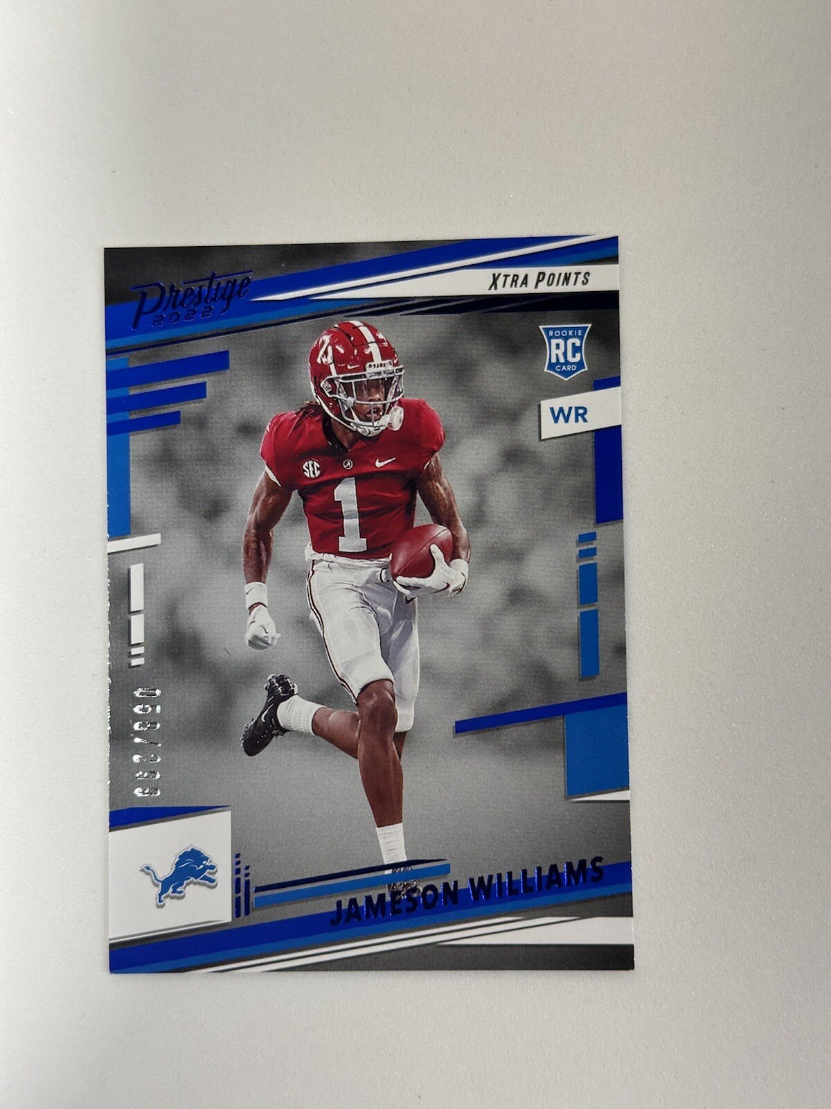 2022 Panini Prestige - Rookies Xtra Points Blue #307 Jameson Williams /299 (RC)