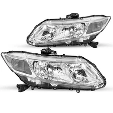 For 2012-2015 Honda Civic Sedan 12-13 Coupe Chrome Headlights Assembly 