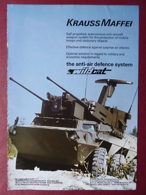 8/1984 PUB KRAUSS MAFFEI WILDCAT LUFTABWEHRSYSTEM ORIGINAL ANZEIGE