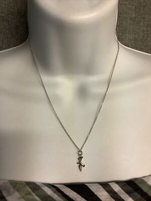 Sterling Silber fliegender Vogel Anhänger an 18'' Kette