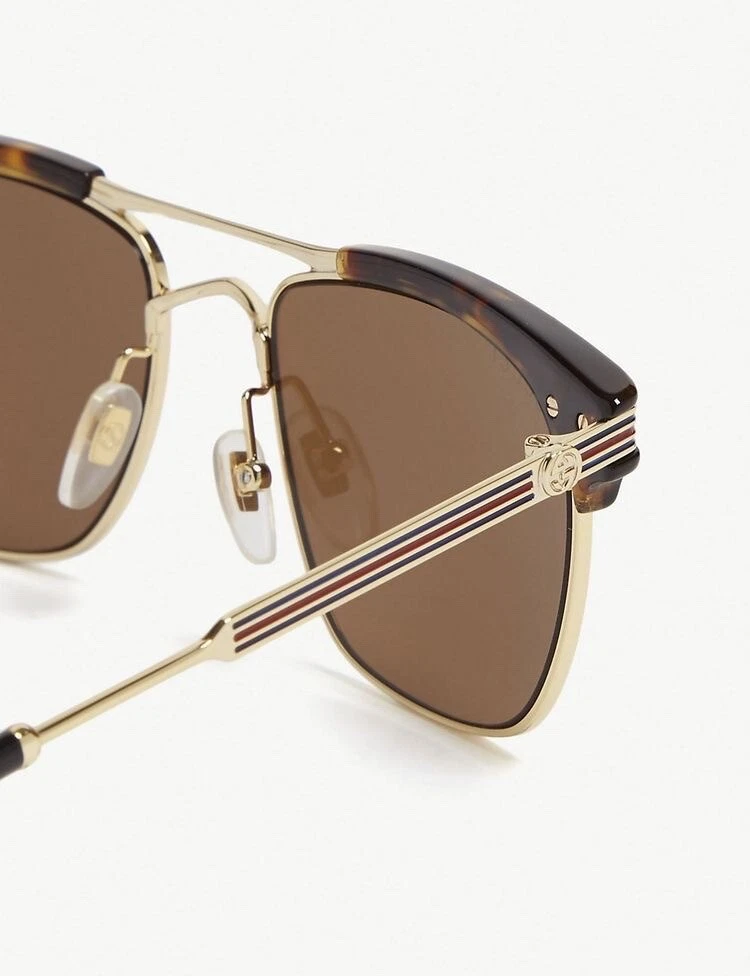 Gucci Men s Sunglasses Clubmaster Aviator Pilot GG0287S Tortoise Shell