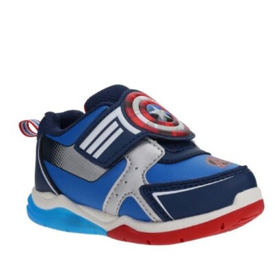 Marvel Captain America Toddler Boys Light-Up Athletic Sneaker On Off Switch (GAR
